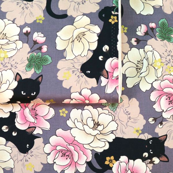 Cats & Flowers - Soft Purple